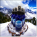 2oz Blue Glass Fine Mist Sprayer