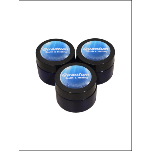 3-Pack Blue Glass Hologram Containers