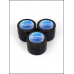 3-Pack Blue Glass Hologram Containers