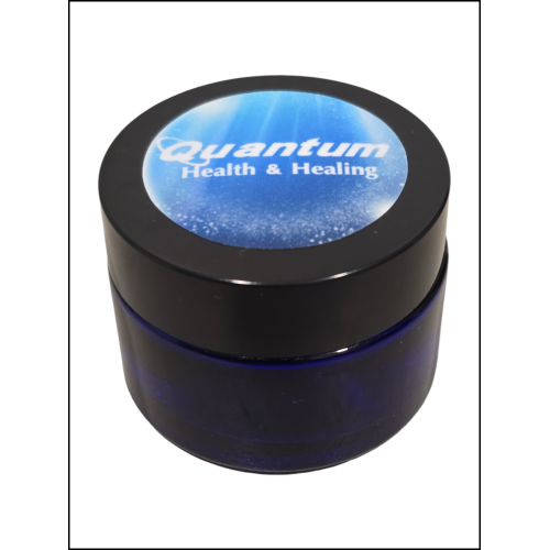 Blue Glass Hologram Container