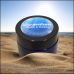Blue Glass Hologram Container